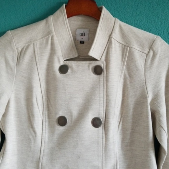 CAbi Cream Charlie Ponte Military Jacket - Picture 3 of 8